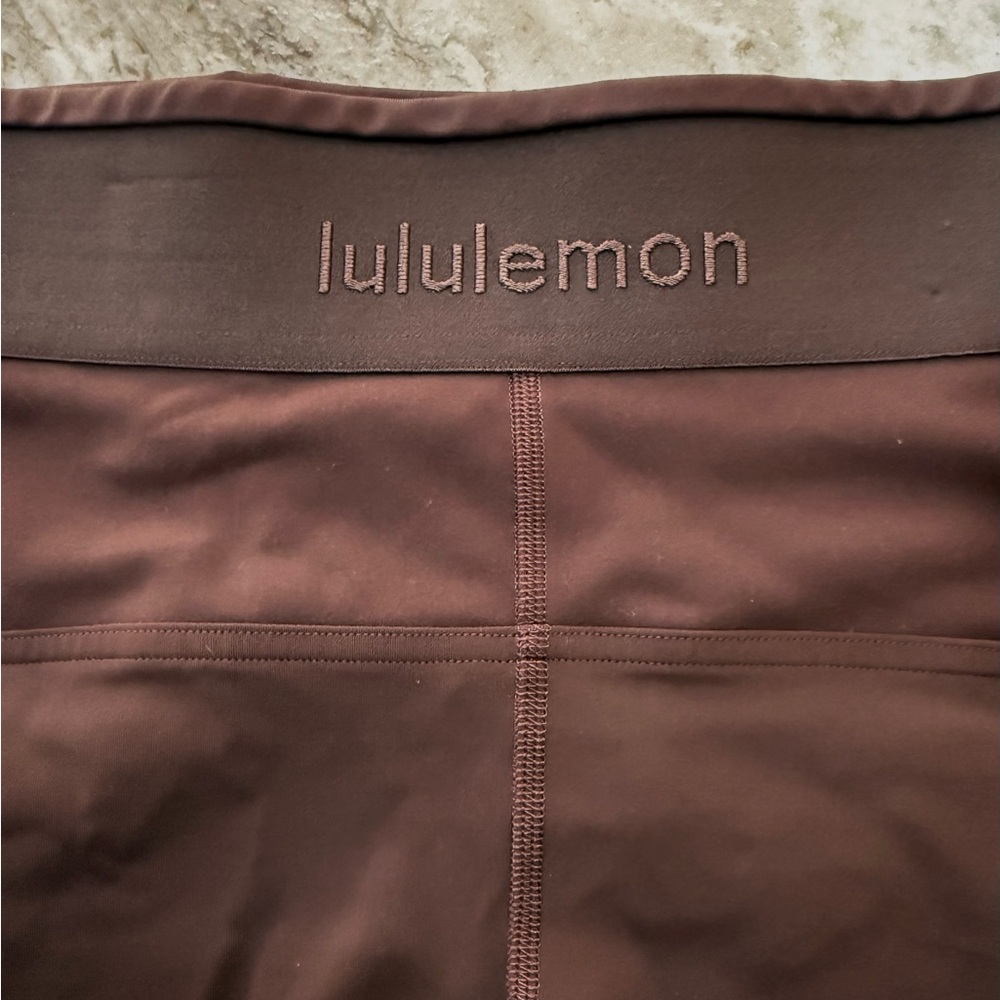Lululemon Chocolate Brown Bike Shorts 10